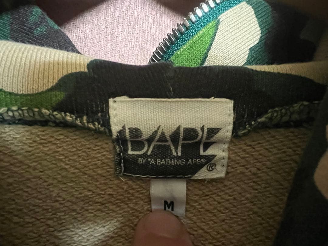 a bathing ape ABC camo green フルジップパーカー