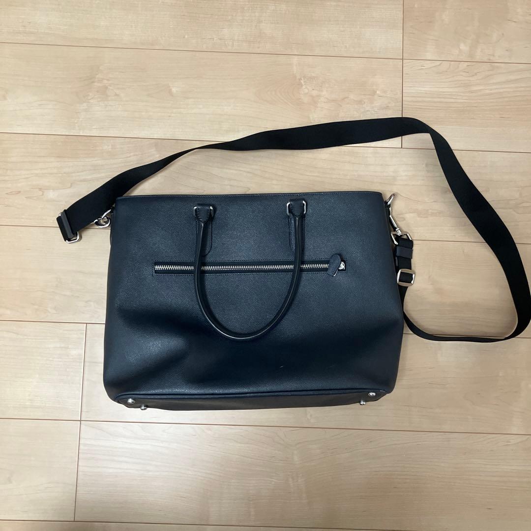 COACH ビジネスバッグ ネイビー　レザー トートバッグ