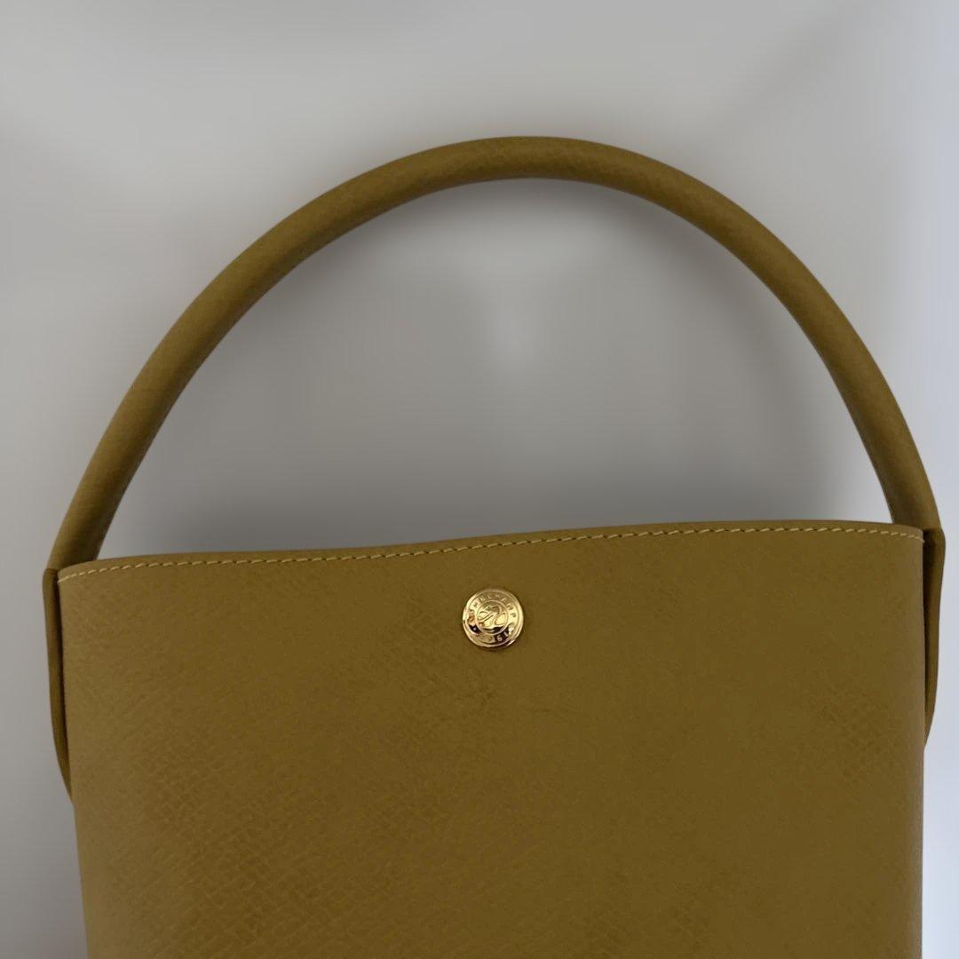 ロンシャン　バケットバッグ　イエロー