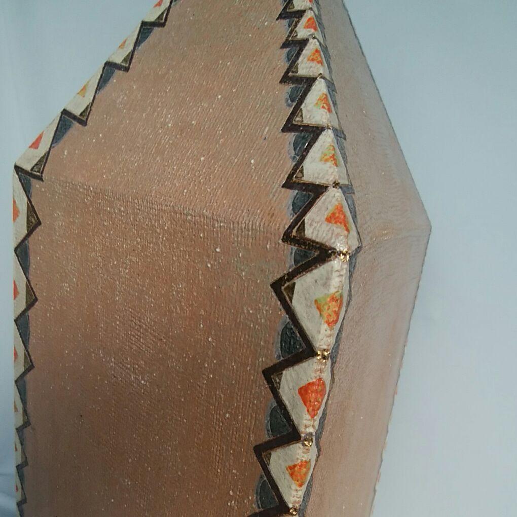 萩焼 中村絵里子 三角柱 扁壺 オブジェ 長期保管品 - メルカリ