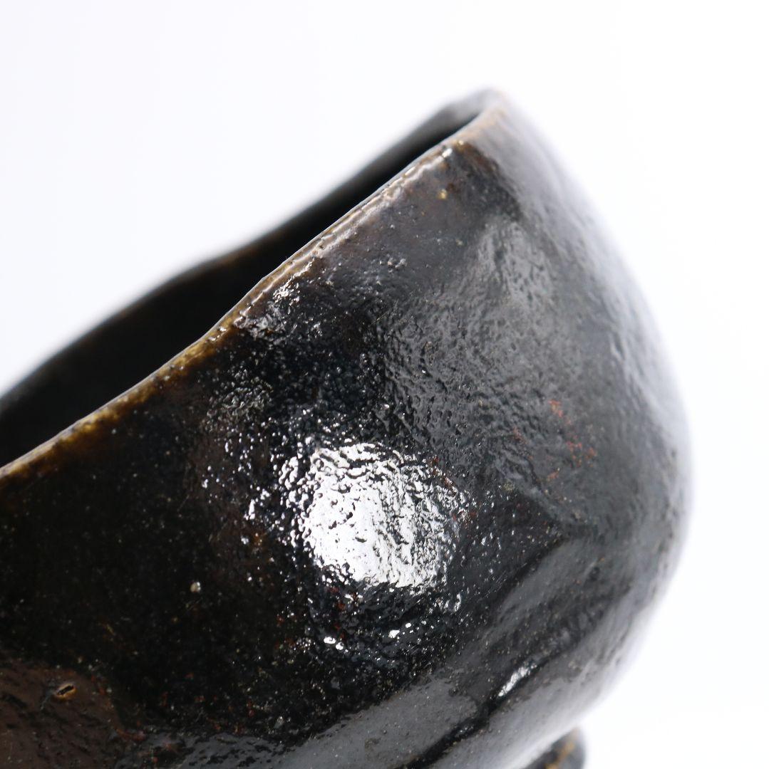 十代 楽吉左衛門 旦入作 黒茶碗 弘入極書 表千家