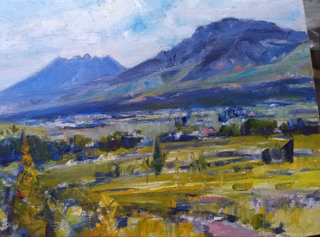 サインは2枚目にあります写真12枚です直筆油彩ですの通販はau PAY