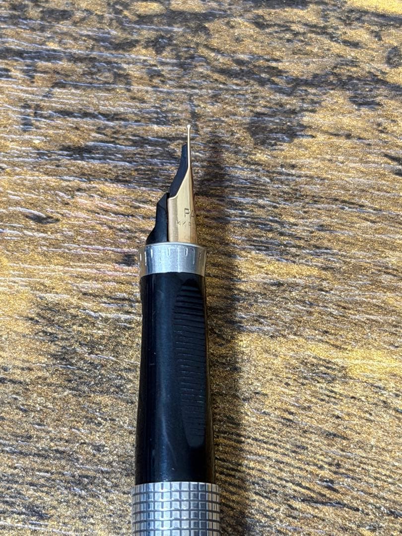 筆記確認＆洗浄済　パーカー　75 万年筆　スターリングシルバー　XF