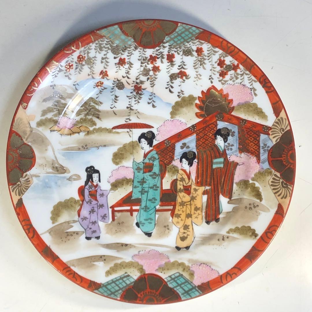 九谷焼8号赤山水