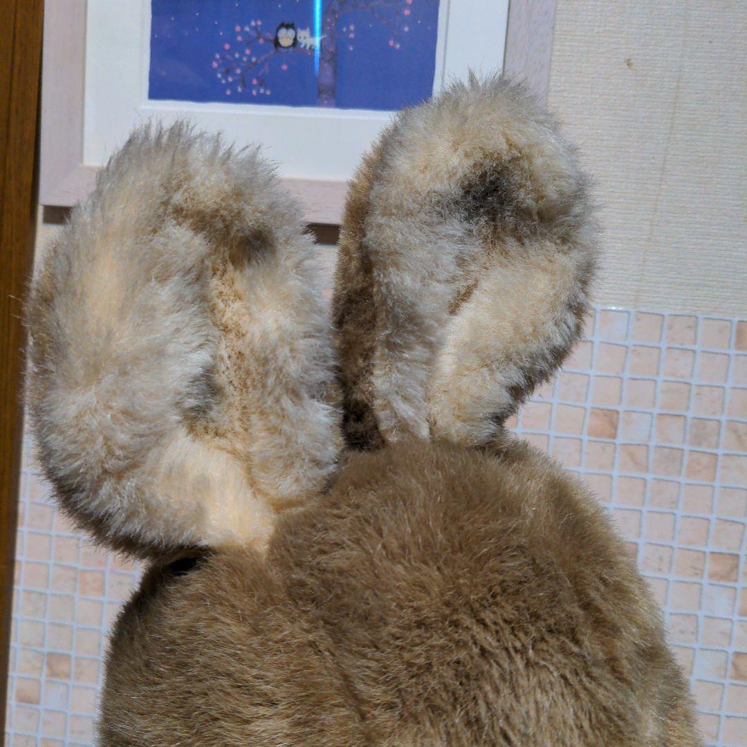 SUN ARROW サンアロー うさぎぬいぐるみ 昭和レトロ 当時物 タグ付茶系