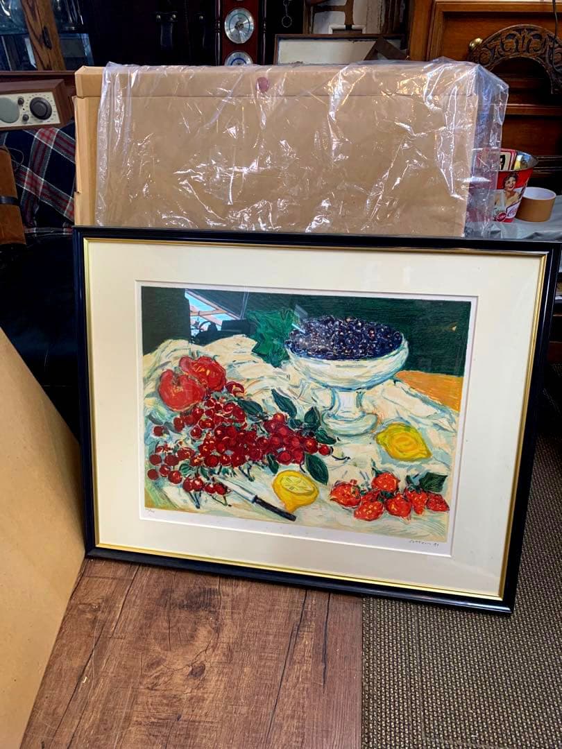 シリアルナンバー有り　アンドレ・コタボ　「赤い果物」 アンドレ・コタボ「赤いブーケ」油彩 P15号 :: 絵画買取・販売 - シバヤマ