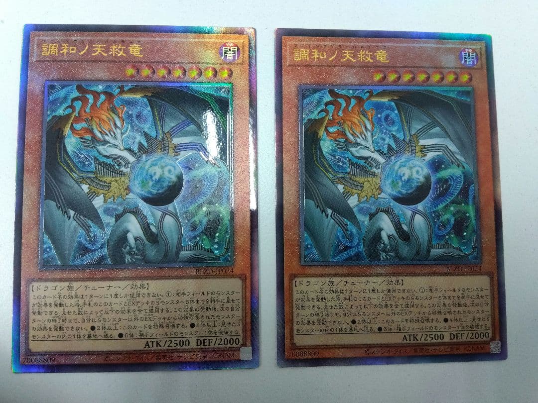 遊戯王 調和ノ天救竜 レリーフ 2枚 ハルモニア キラーチューン 巳剣