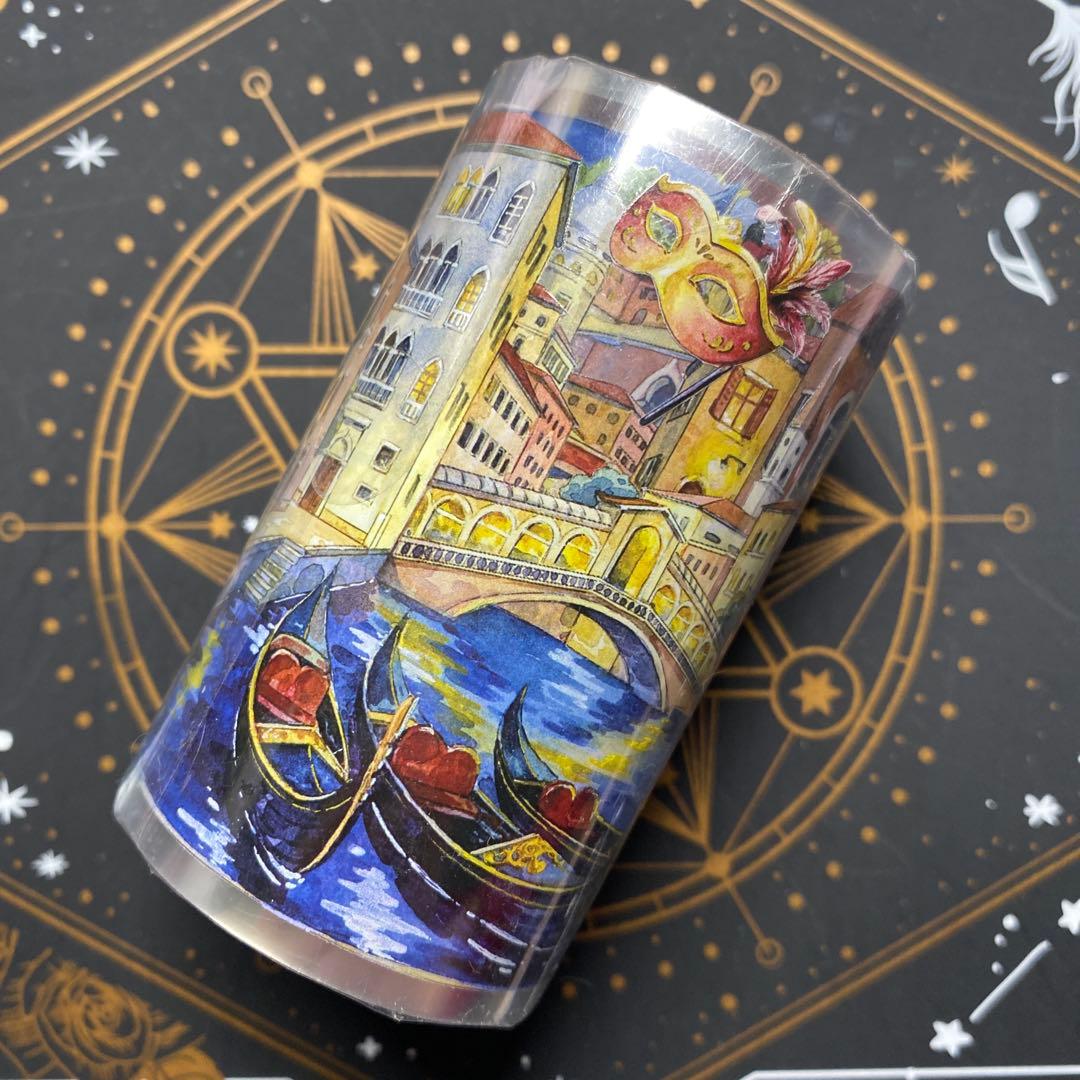 【9427】海外　3/5/巻　PETマスキングテープ　ヴェニス 夜景　背景装飾系