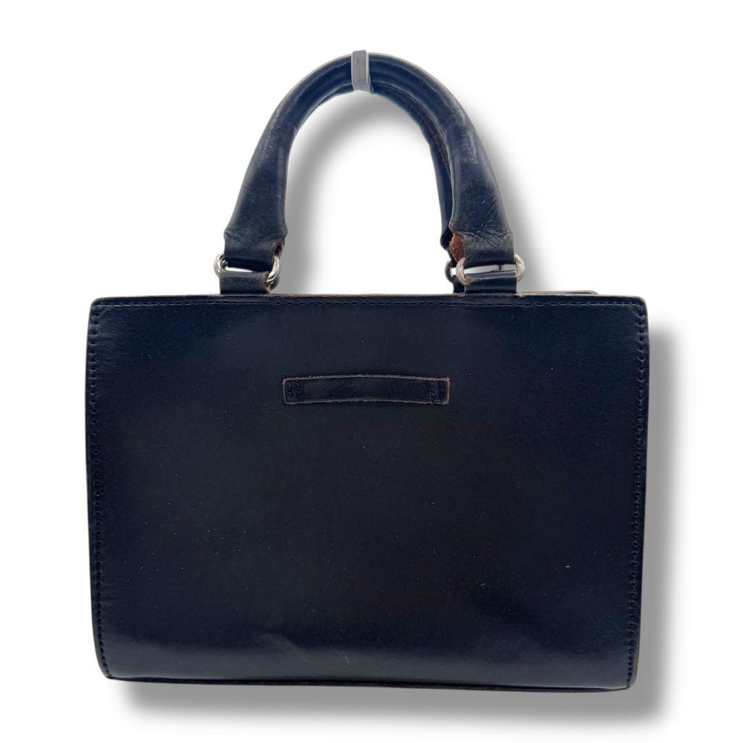 VINTAGE ゴルチエ ミニ ハンドバッグ レザー 黒