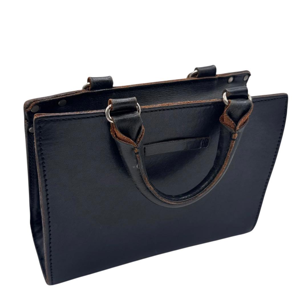 VINTAGE ゴルチエ ミニ ハンドバッグ レザー 黒