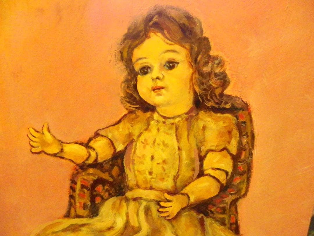 油絵　人形をこよなく愛し９８歳の天命を全うした画家　古川幸作　ドール　F１０号