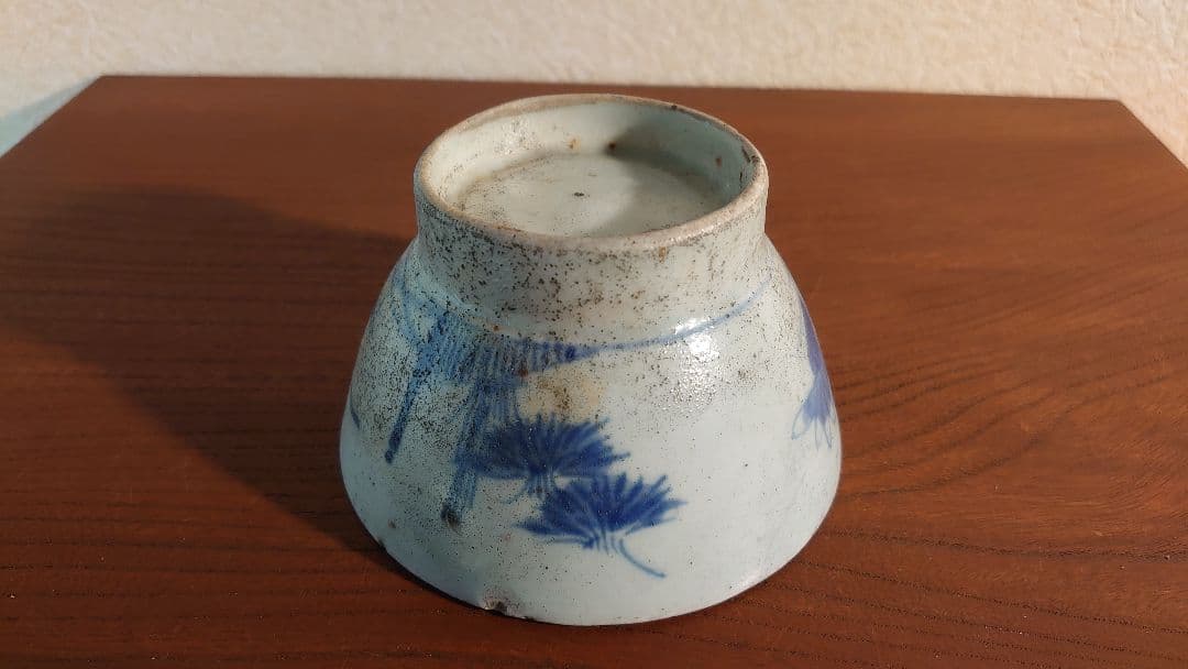 李朝　白磁 朝鮮 伊万里　染付　華草文　１客