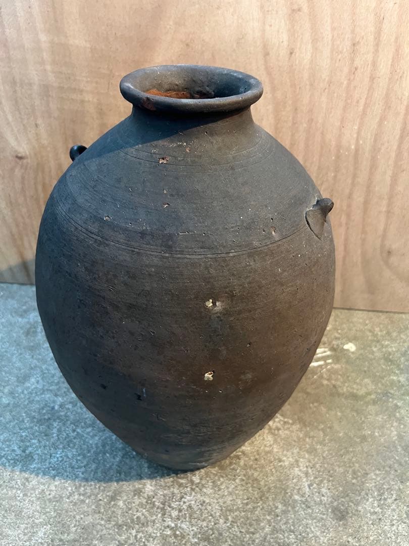 備前焼 古備前 桃山時代大陶印　上作 2耳壺大壺アンティーク風状態が良現状品のみ 蔵】備前焼 桃山時代 古備前 四耳壺 特大高さ約32㌢ 大