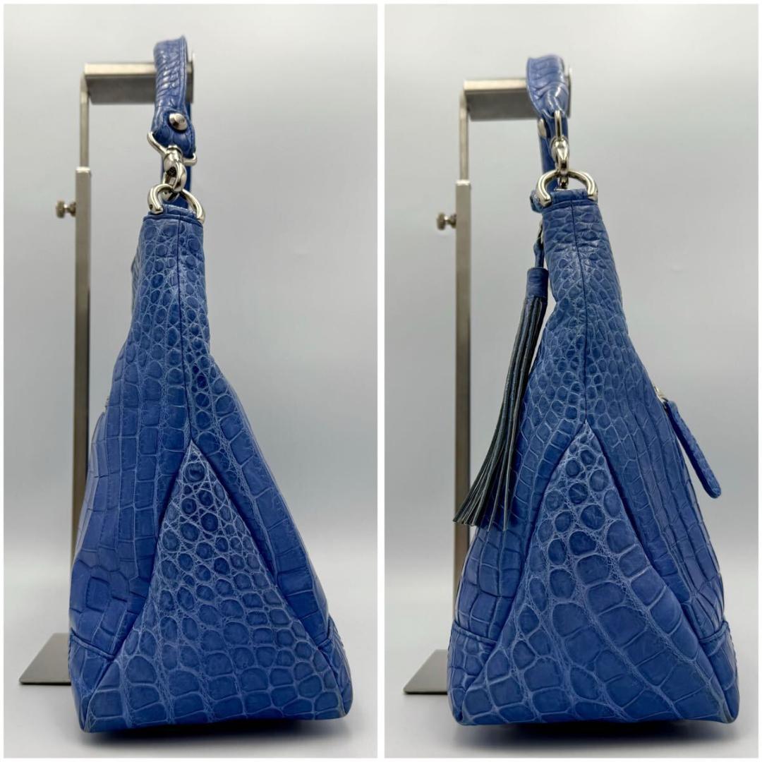 JRA認定 BAGFAN マットクロコダイル ハンドバッグ ショルダー 2WAY