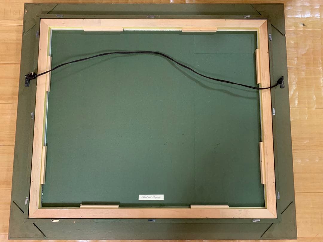 送料無料】油彩画 美術 インテリア 風景画 海上の帆船 額縁 94×82センチ