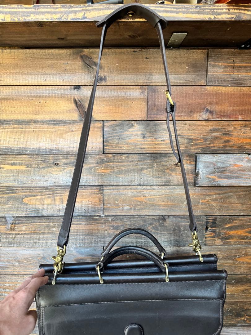 【美品　ストラップ付き】OLD COACH BUSINESS BAG