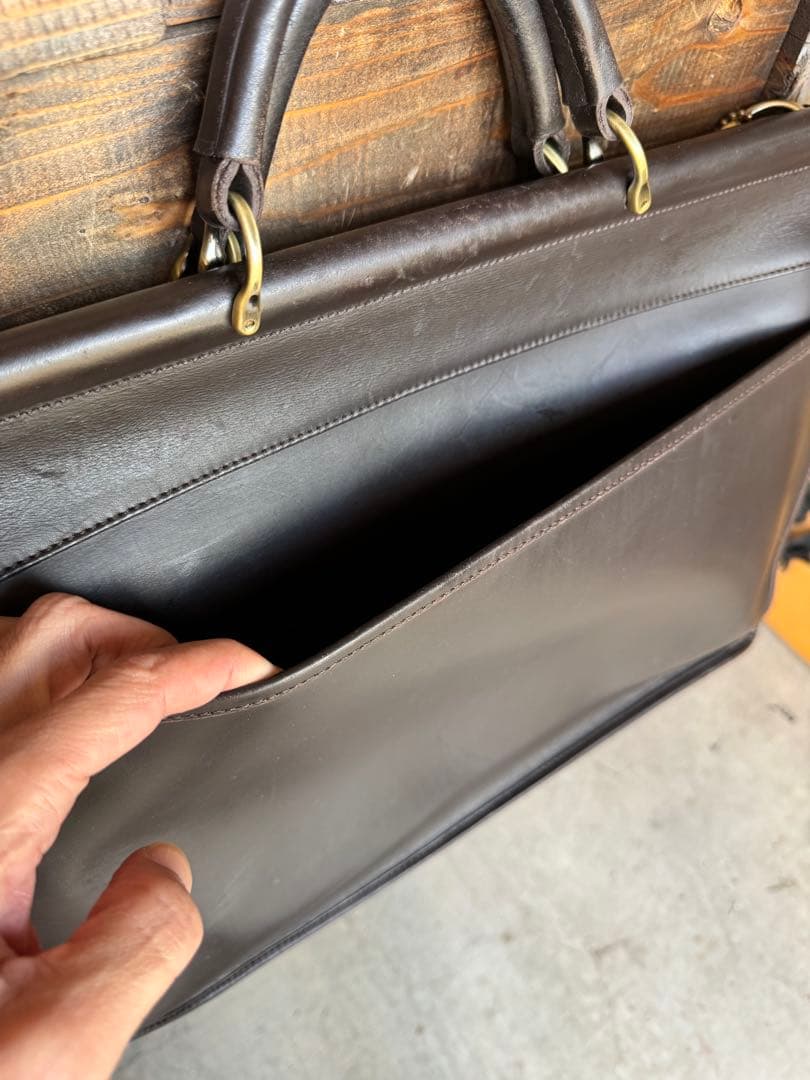 【美品　ストラップ付き】OLD COACH BUSINESS BAG
