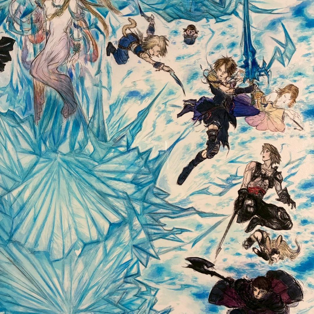 美品 天野喜孝「HEROES」ジクレ版画 直筆サイン入 大作 作品保証書有 FF