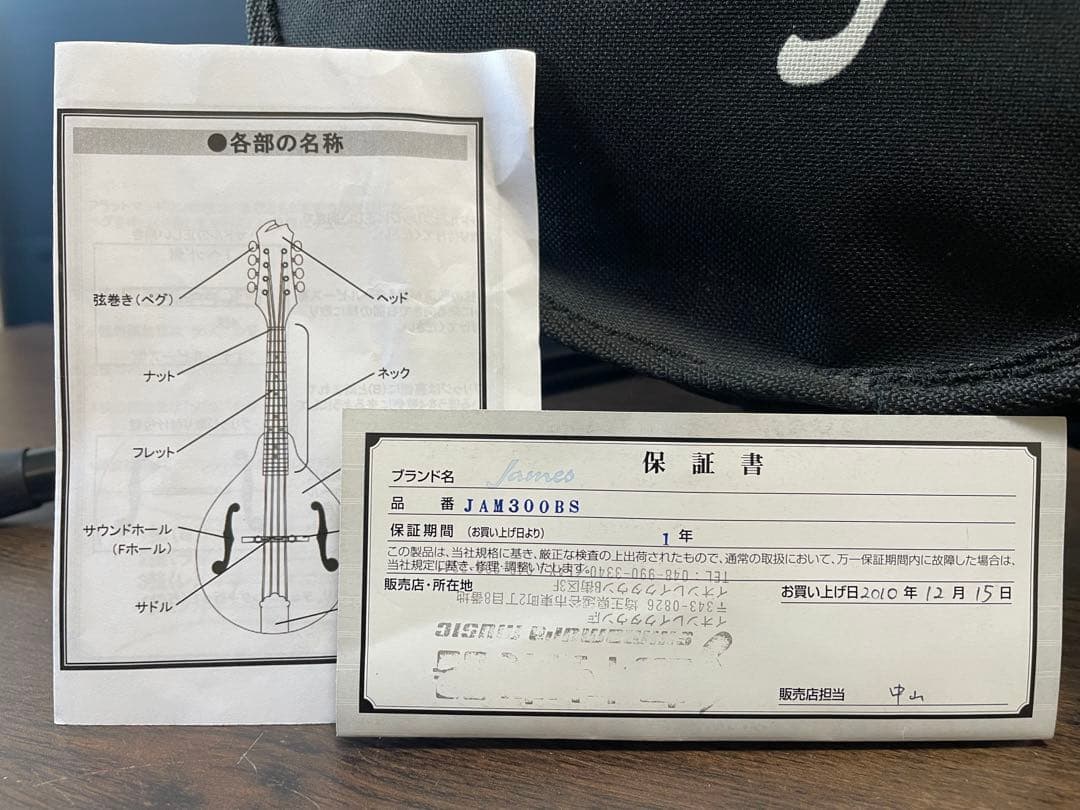 ジェームス James マンドリン JAM300BS ケース付き
