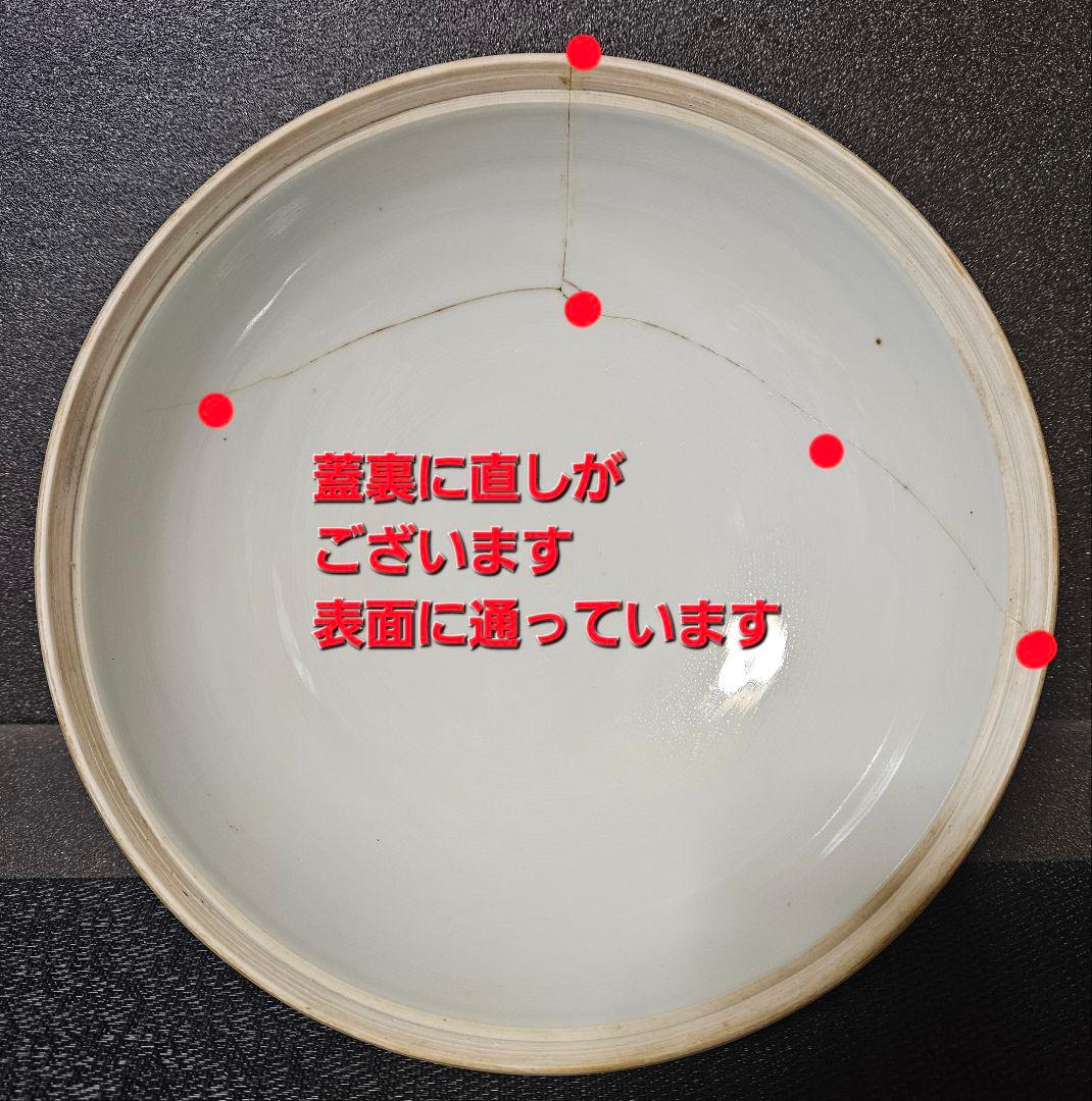 中国陶磁器【大清光緒年製銘】五爪の龍の図 径27.2