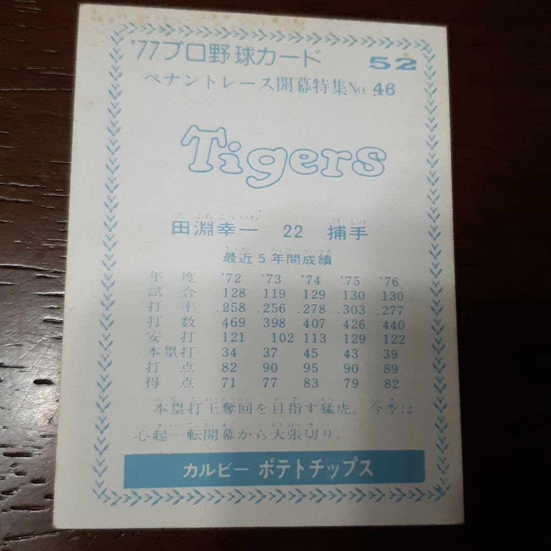 1977年　カルビー株式会社　プロ野球カード　田淵幸一