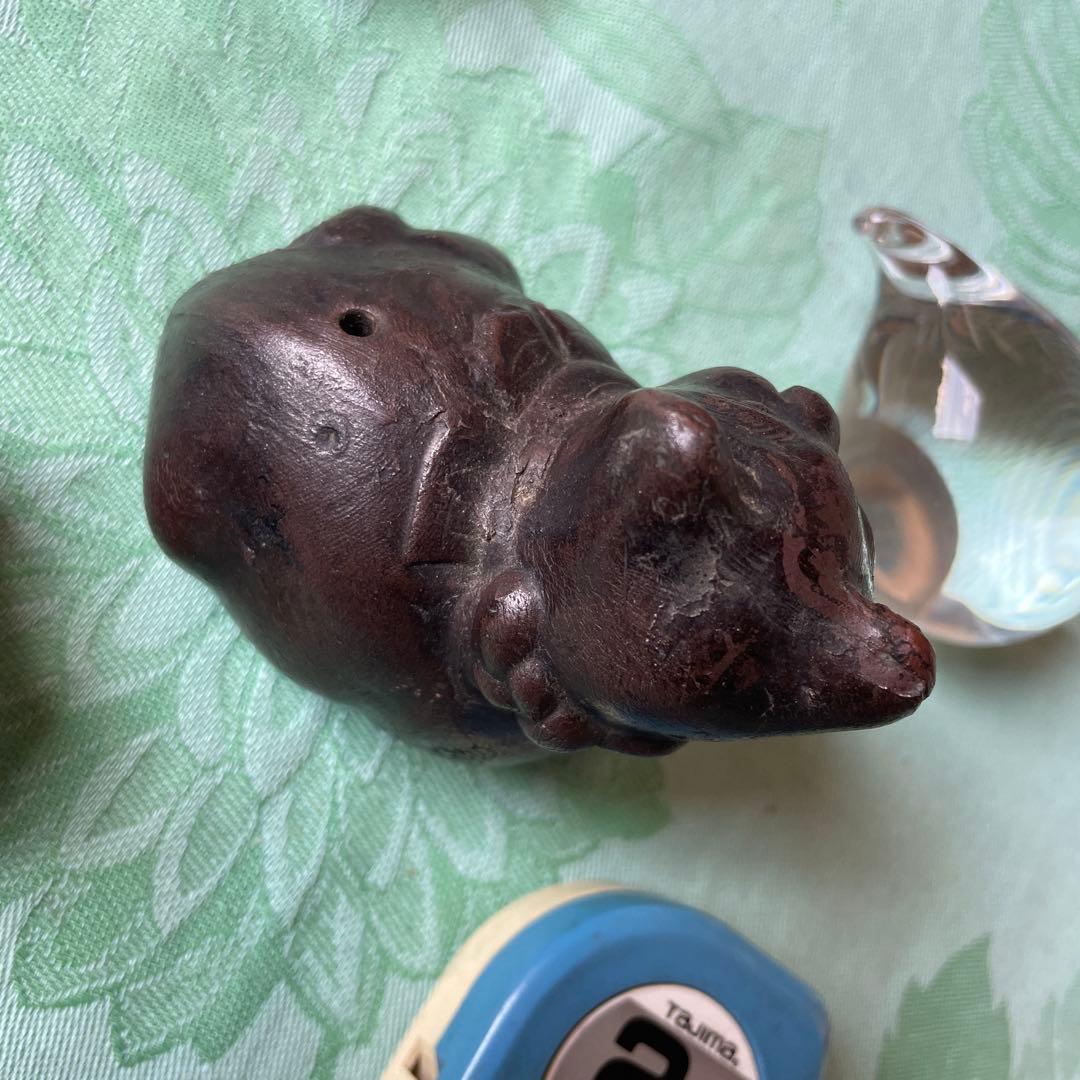 江戸時代 銅鋳造 猫水滴（ねこすいてき）