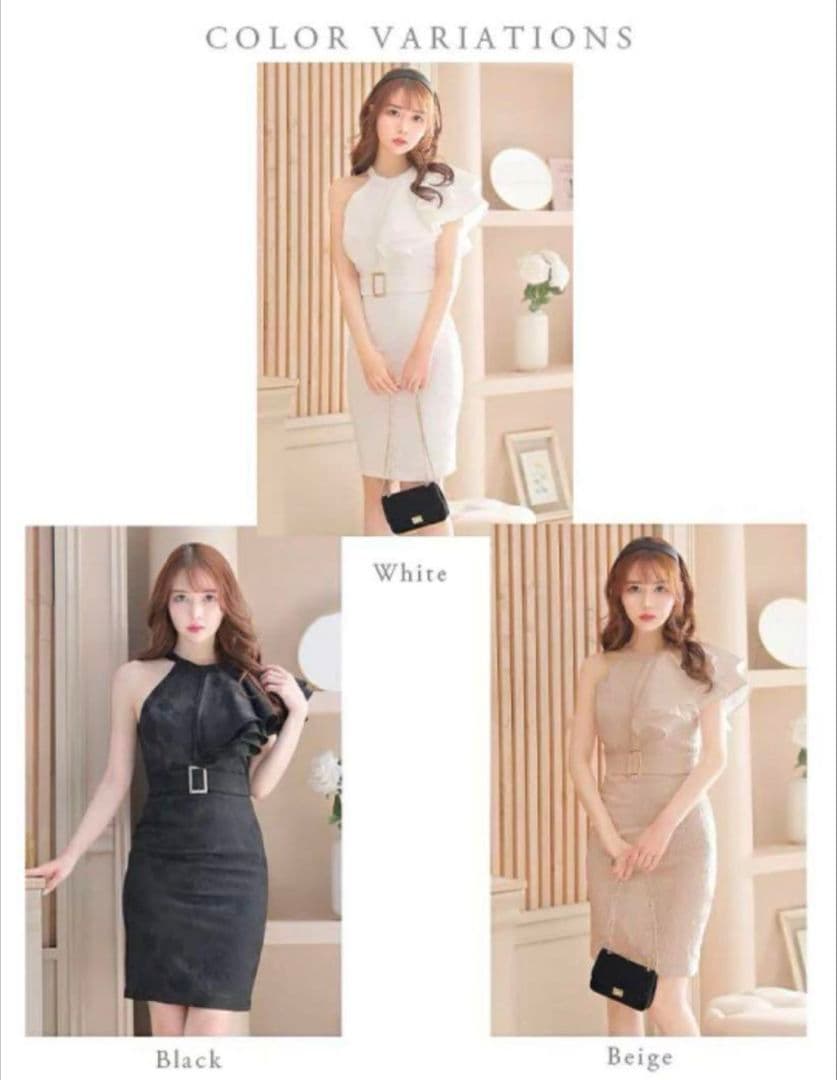 ローブドフルール♡肩フリルアシメントリードレス