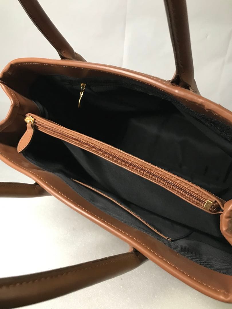 C0202)龍村美術織物 和装バッグ 動物 幾何学 茶色 正絹 和装小物