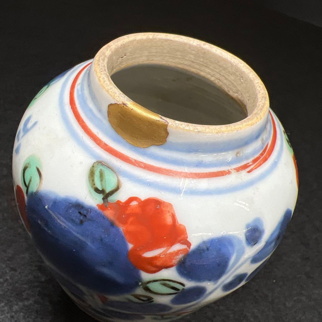 中国明時代 南京赤絵茶壷 極上蓋付 高さ9.3㎝ 東Y7-