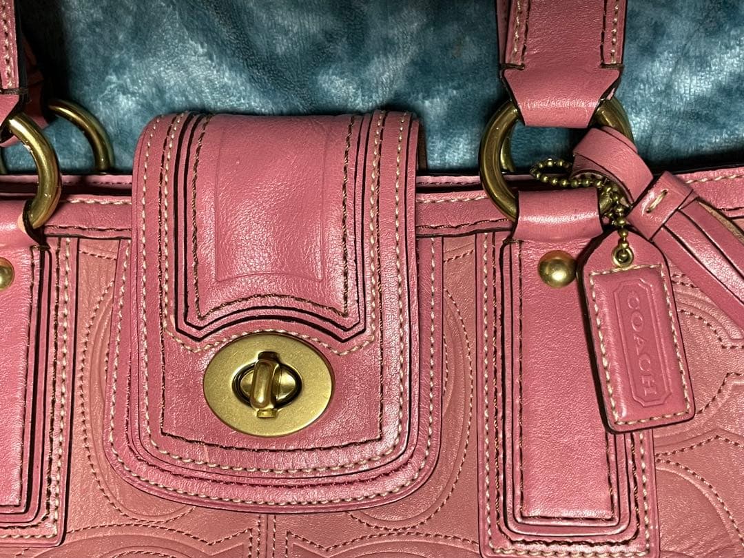 期間限定価格　COACH ピンク レザー ハンドバッグ