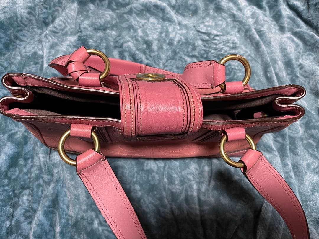 期間限定価格　COACH ピンク レザー ハンドバッグ
