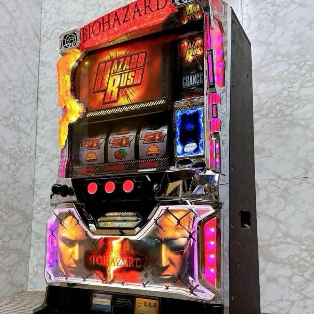 パチスロ実機 バイオハザード5 コイン不要機 無段階音量調整 名作 送料無料