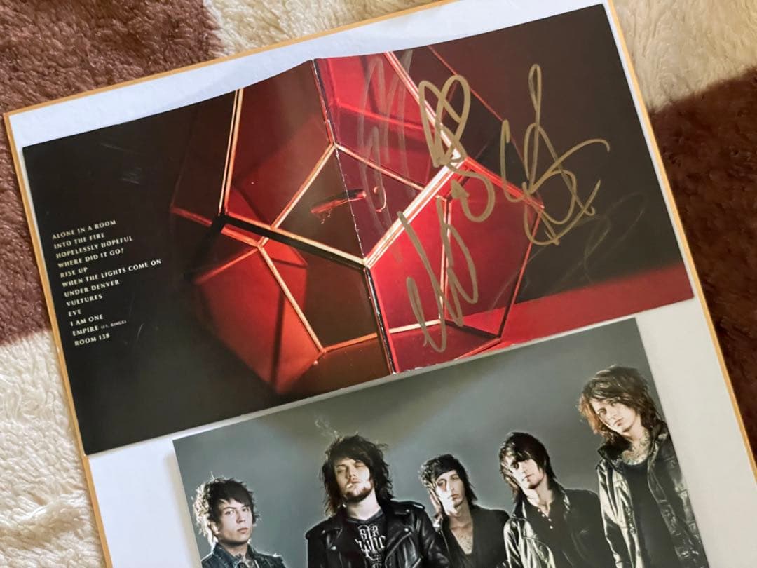 Asking Alexandria 直筆メンバー全員サイン入りジャケット 額縁付