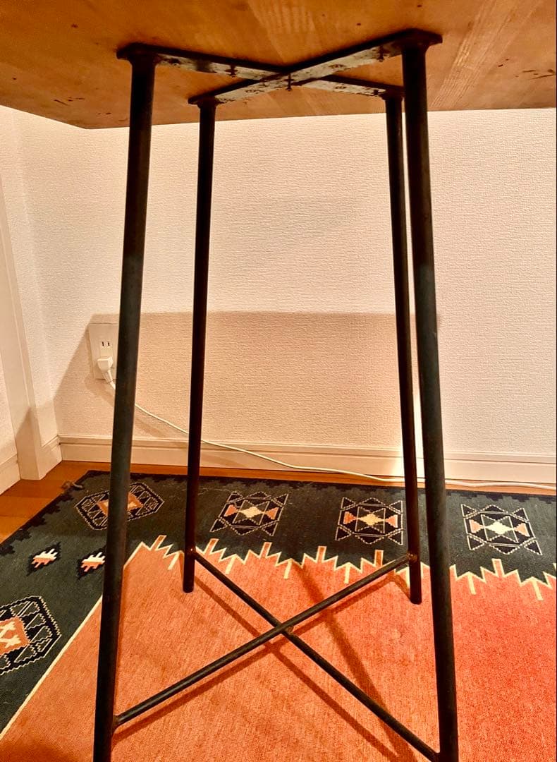 レトロ　ナチュラルウッド　カフェテーブル