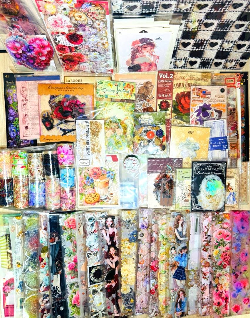 断捨離SALE☆海外マステ・コラージュ素材他 大量まとめ売り【B】