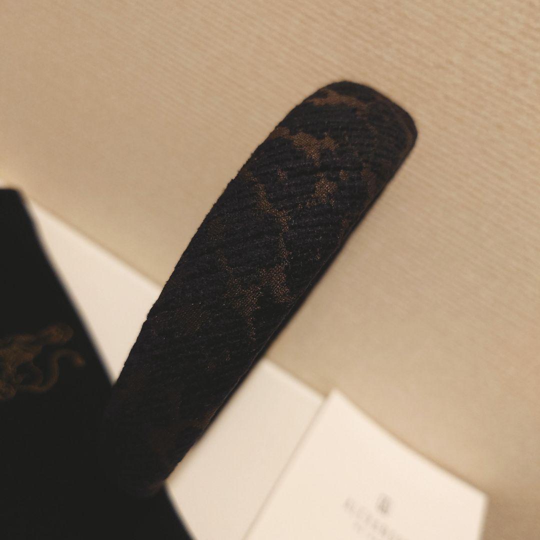未使用　ALEXANDRE DE PARIS　カチューシャ　ベロア　花柄　豹柄