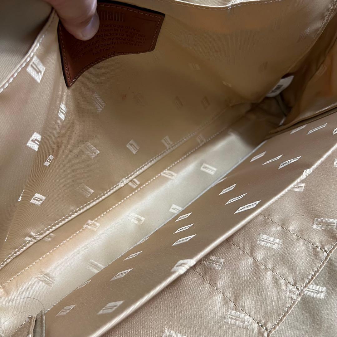 Hartmann ハートマン ビジネスバッグ ツイード ラウンドジップ L