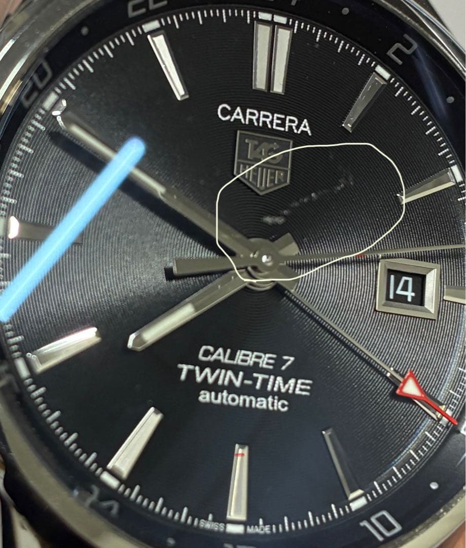 タグホイヤー　カレラ　キャリバー7 ツインタイム　ブラック