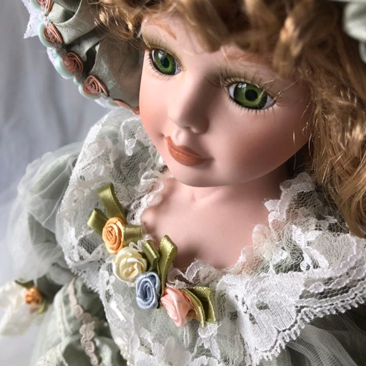 ビスクドール 購入 アンティークドール タグ付き KENSHOEN GROUP