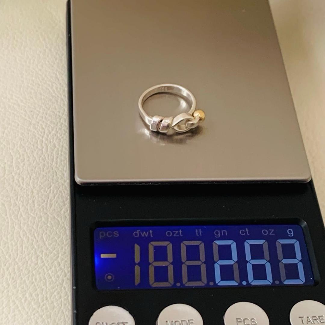 k18 コンビネーション ティファニー 指輪 リング フックアンドアイ 750