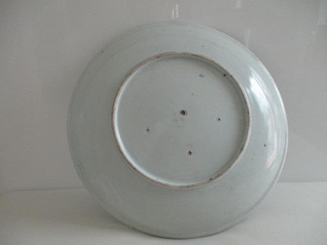 古伊万里　染付　虎図　大皿　29.5cm