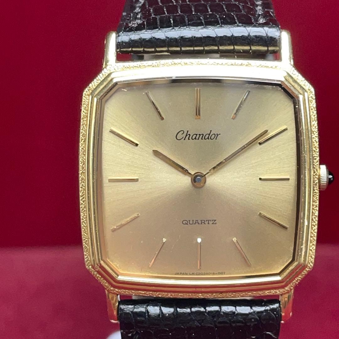 高級 ORIENT Chandor クォーツ 電池交換済 1980年代製 日本製