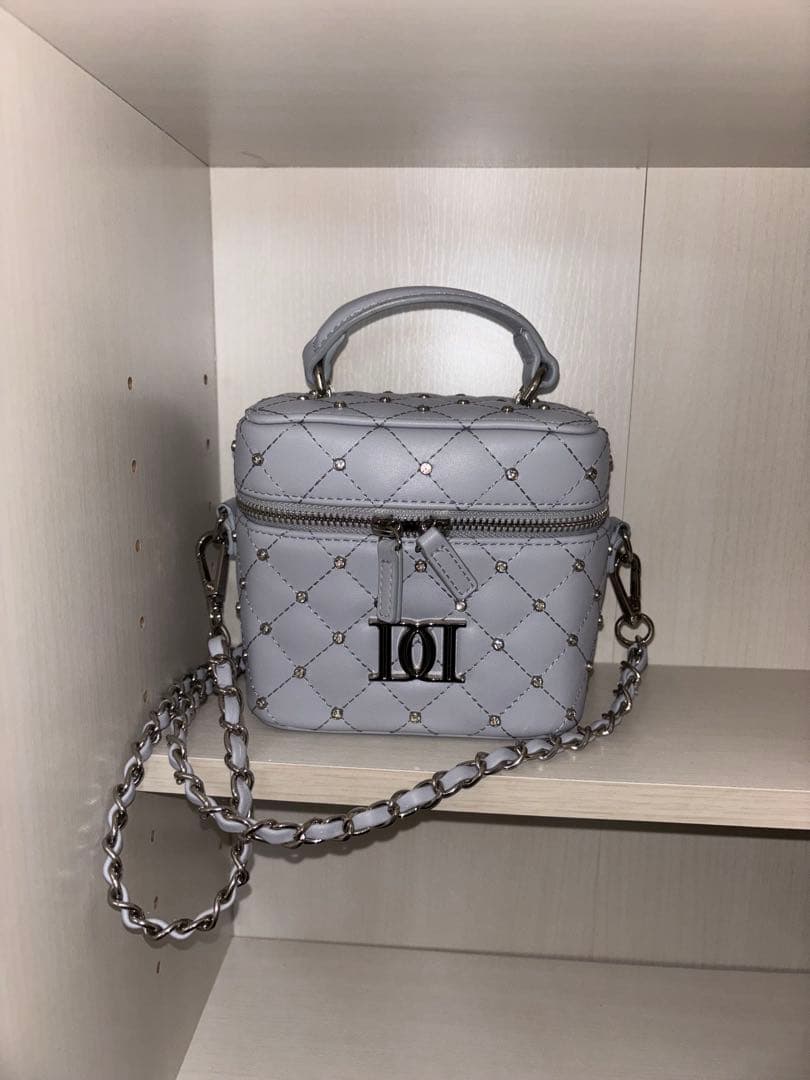 Darich ダーリッチ キルティングビジュースクエアミニバッグ SAX