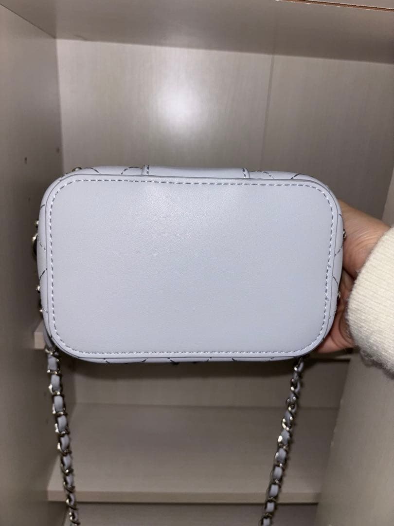 Darich ダーリッチ キルティングビジュースクエアミニバッグ SAX