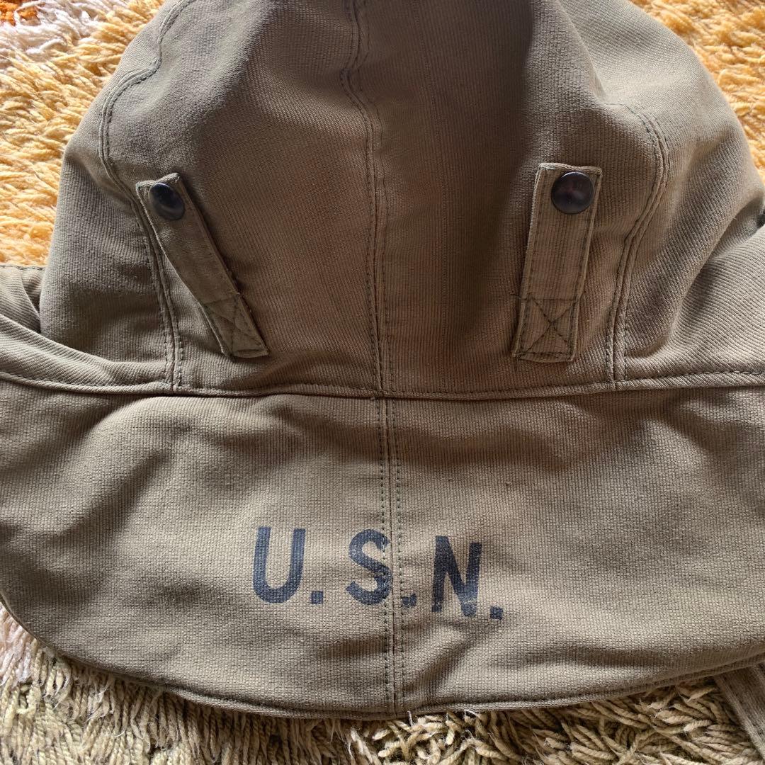 40s ビンテージNAVY デッキキャップ大戦WW2 米軍