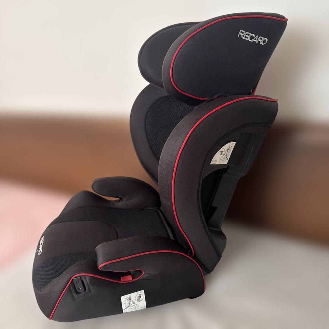 【はるしづ 】RECARO ジュニアシート ブラック/レッド