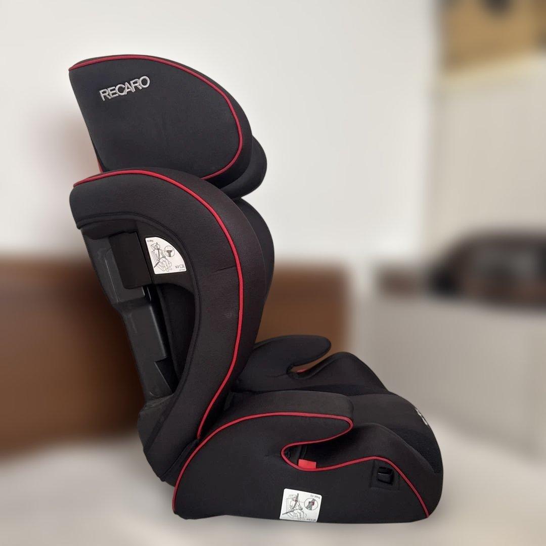 【はるしづ 】RECARO ジュニアシート ブラック/レッド