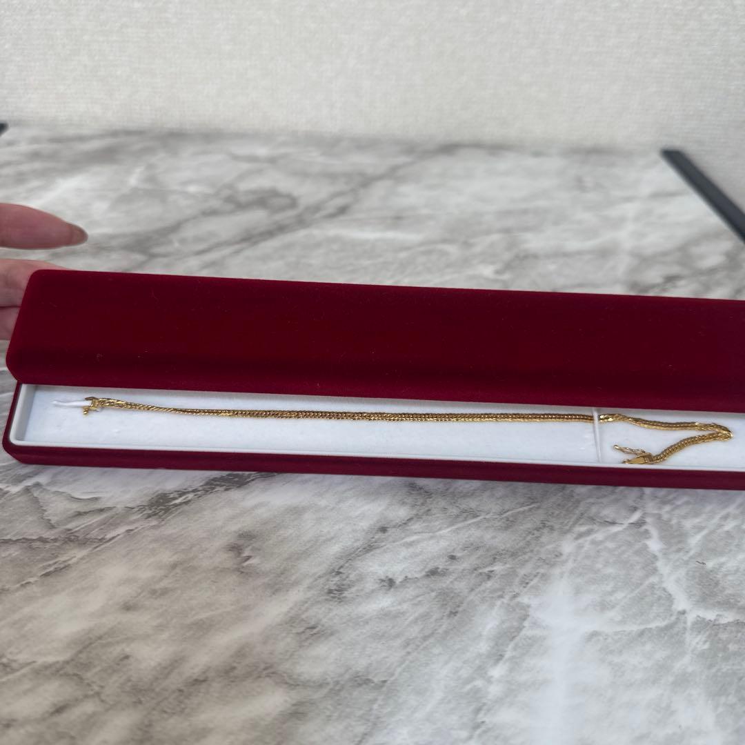 喜平18金 18k アンクレット 5g 23cm 6面ダブル 新品」18金 喜平 アンクレット 6面 カット ダブル K18 5g 23cm