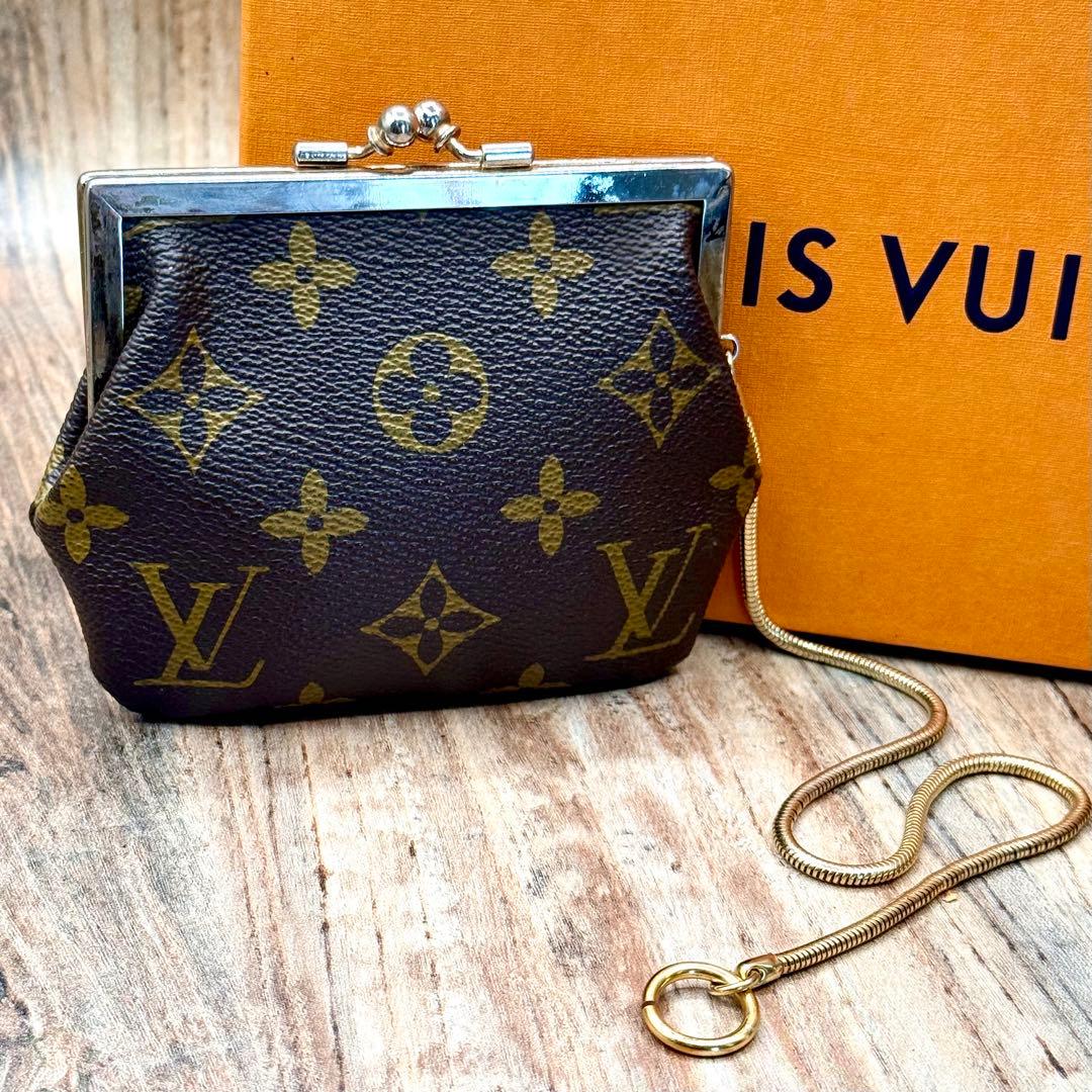 ⛄️極美品⛄️ルイヴィトン　モノグラム　がま口　ポーチ USAバケット付属品#641