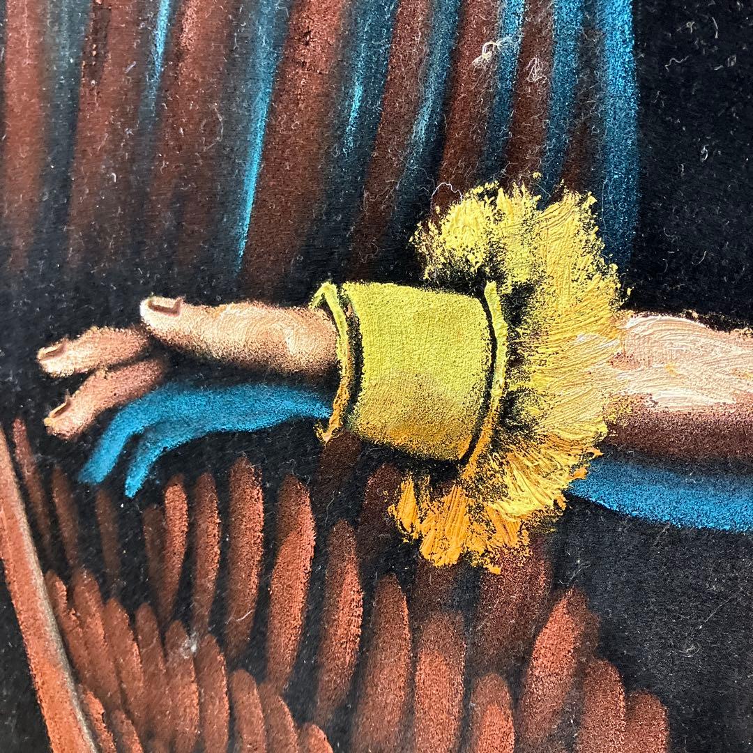 メキシコ神話 アステカ 鷲 戦士 ベルベット 油彩画 油絵 絵画 美術 芸術